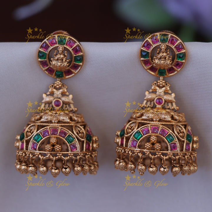 Festive Gold Peacock Jhumkas for Elegant Flair