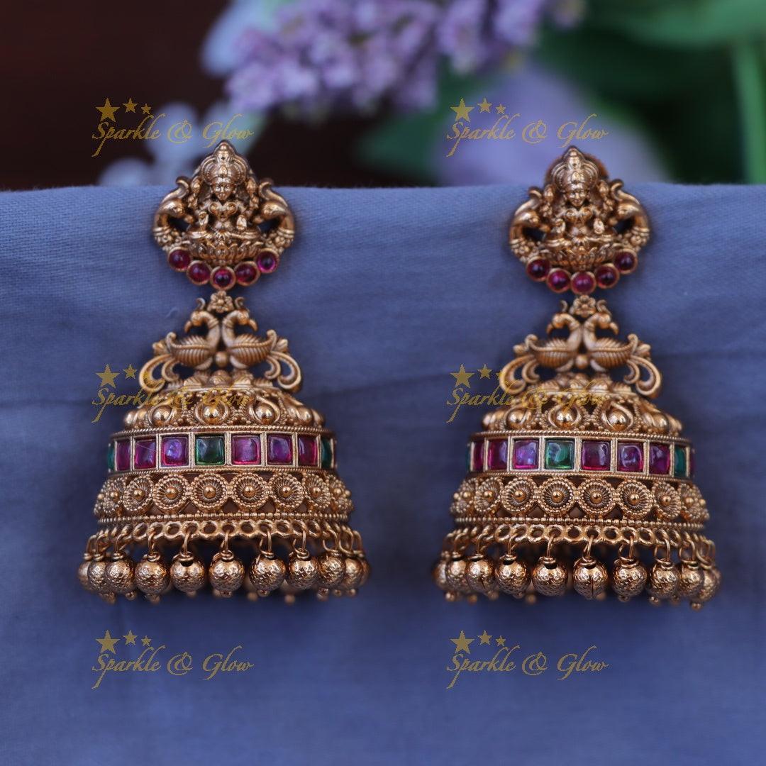 Exquisite Lakshmi Mango Jhumka Earrings for Festive Elegance