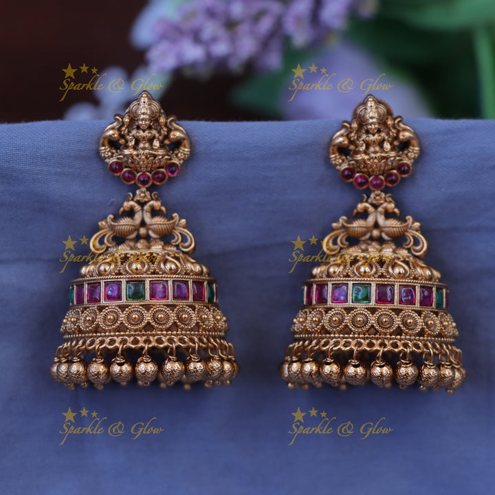 Exquisite Lakshmi Mango Jhumka Earrings for Festive Elegance