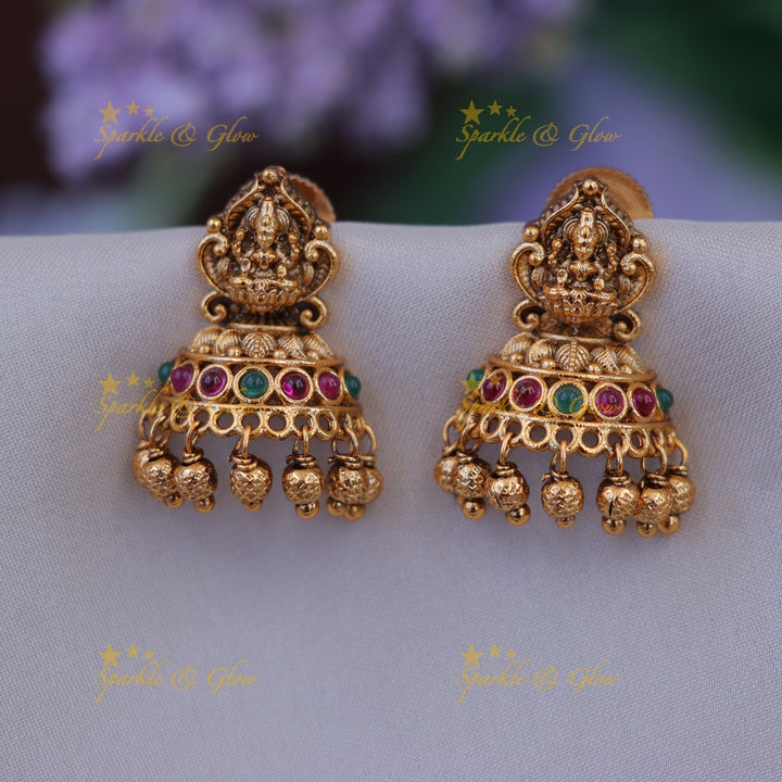 Regal Lakshmi Jhumka Earrings - Timeless Elegance Awaits