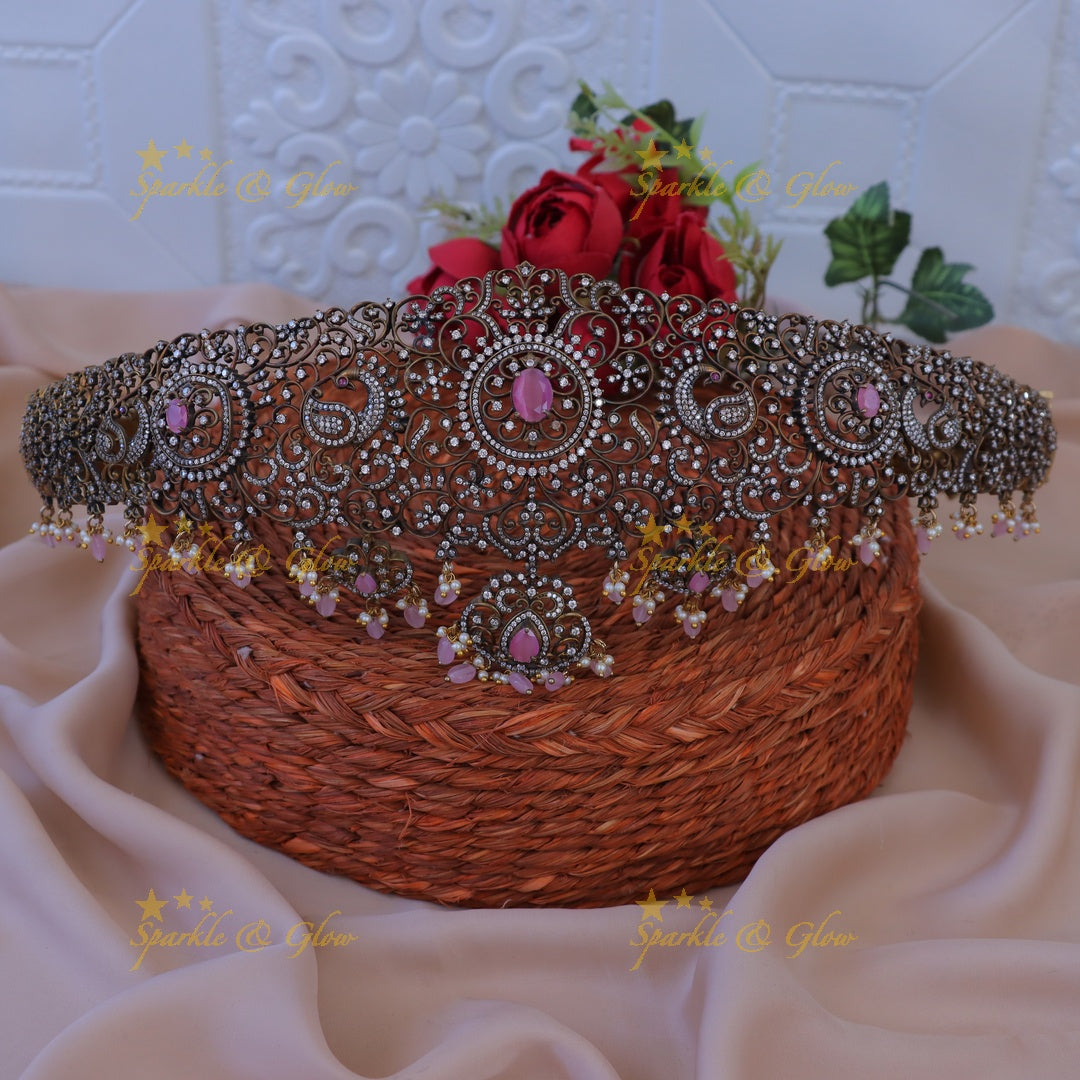 Victorian Peacock Hipbelt for Festive Elegance