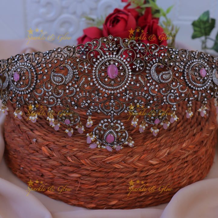 Victorian Peacock Hipbelt for Festive Elegance