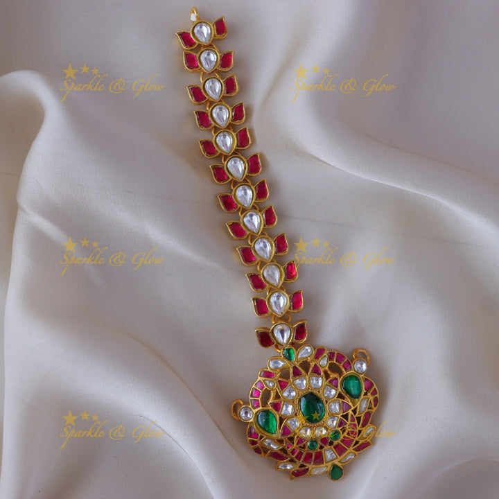 Exquisite Jadau Necklace Set /Tikka / Pendant  for Bridal Elegance