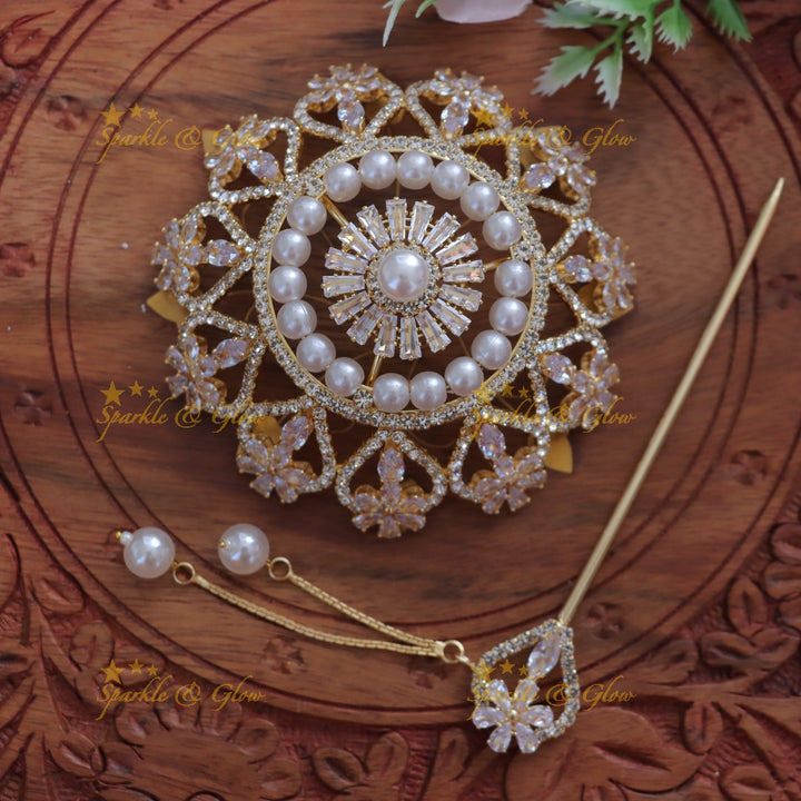 Exquisite Pearl Bun Accessory for Weddings & Festivities