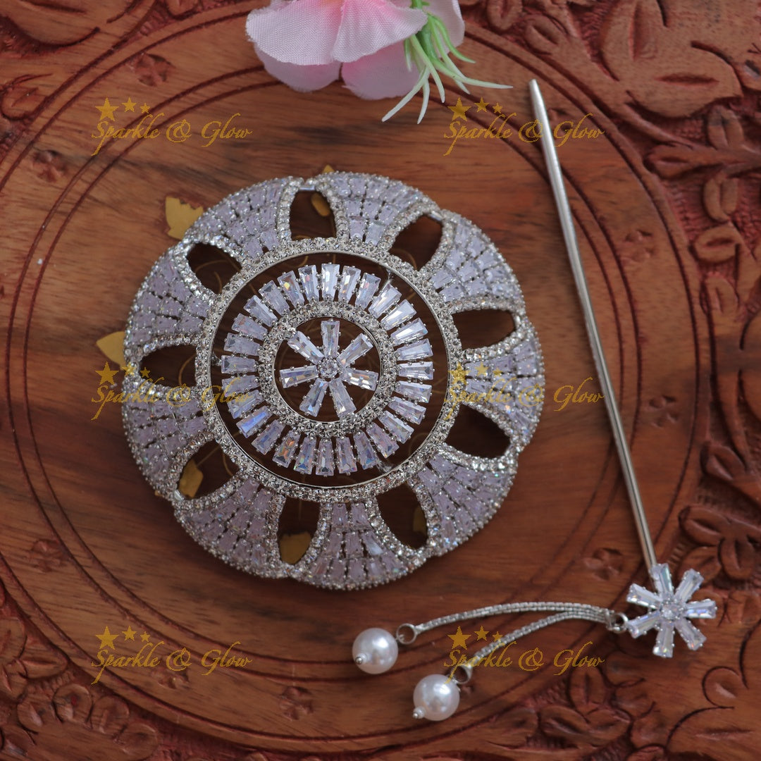 Exquisite Gold Stone Hair Pin for Elegant Occasions