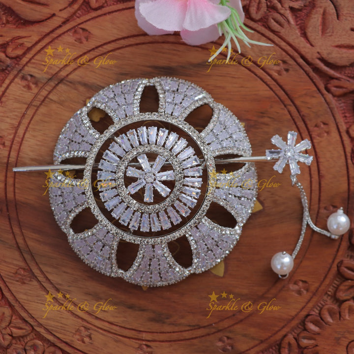 Exquisite Gold Stone Hair Pin for Elegant Occasions