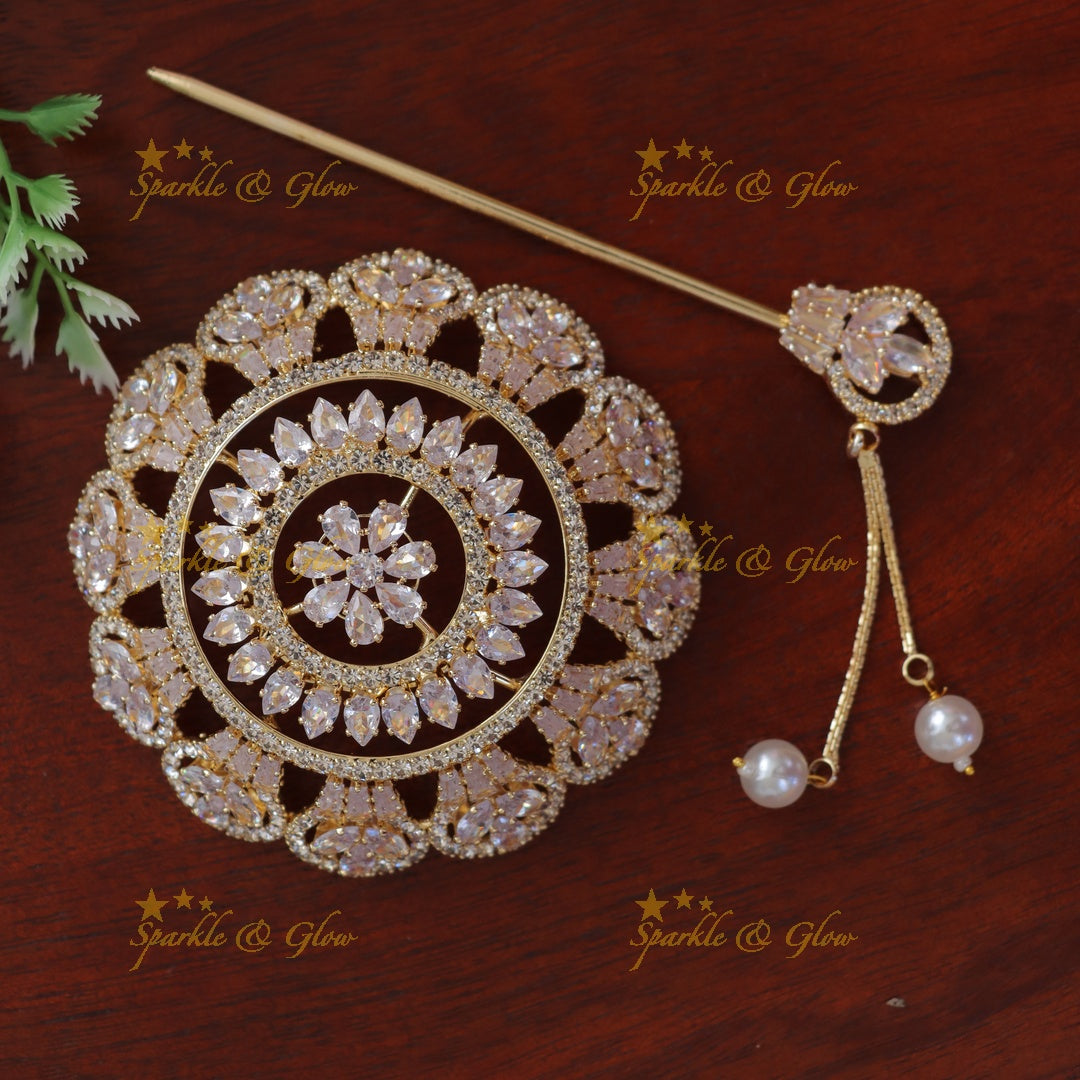 Stone Leaf Hair Accessory - Elegance Redefined