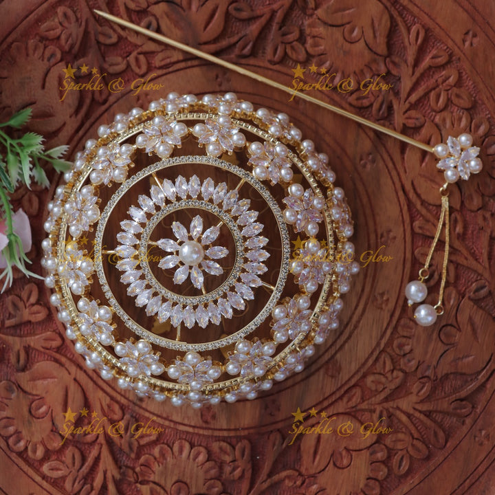 Exquisite Floral Bun Pin for Elegant Hairstyles