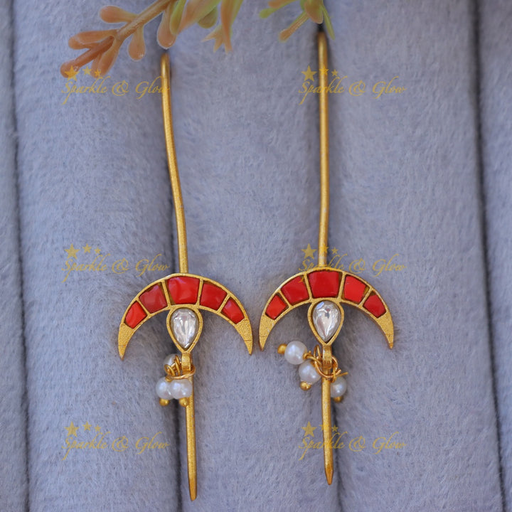 Elegant Half Moon Pearl Ear Cuff | New Arrival