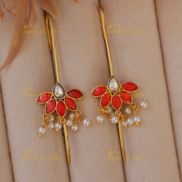 Elegant Gold Pearl Earrings - Perfect for Festive Glam