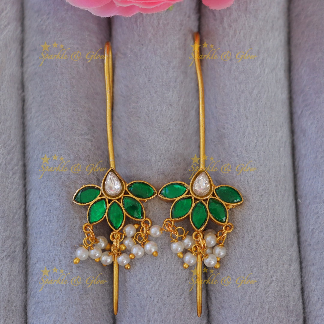 Elegant Gold Pearl Earrings - Perfect for Festive Glam