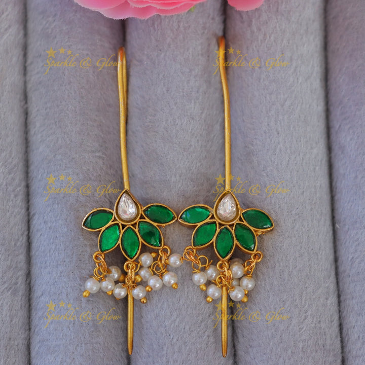 Elegant Gold Pearl Earrings - Perfect for Festive Glam