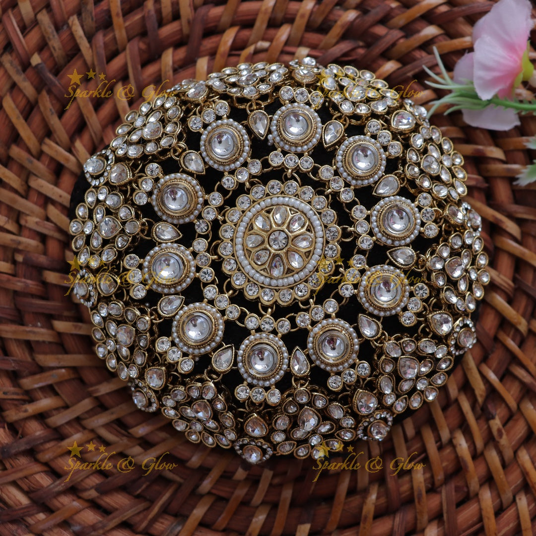 Elegant Floral Pearl Hair Bun Jewelry for Festive Flair