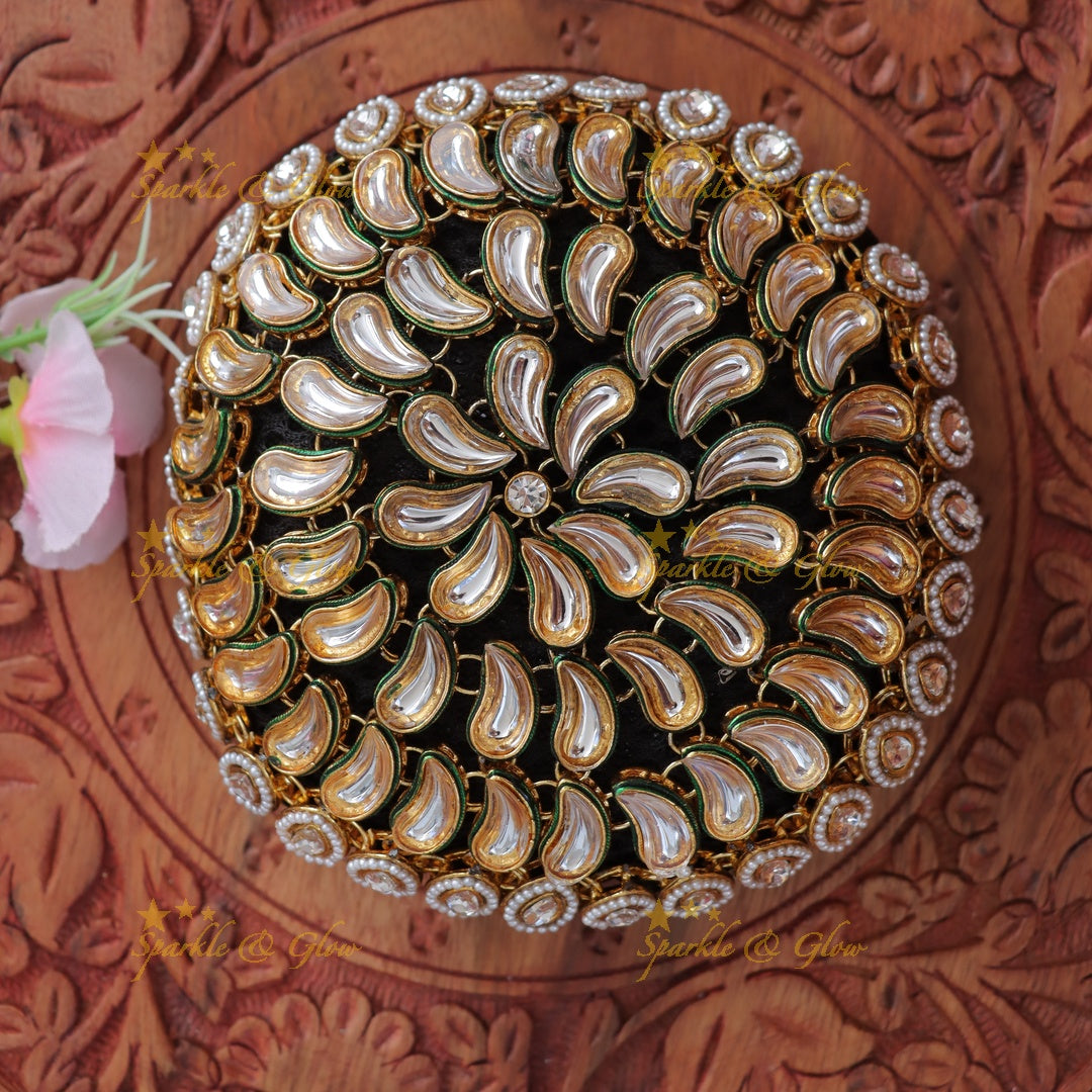 Exquisite Gold Hair Bun for Weddings & Festivals