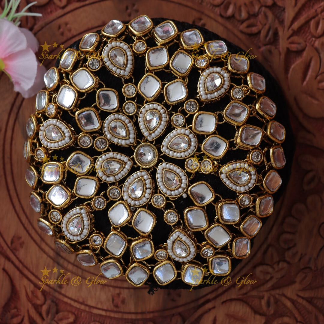 Exquisite Bridal Pearl Hair Bun for Festive Elegance