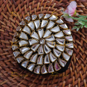 Triangle Stone Bun - Gold Hair Accessory for Weddings