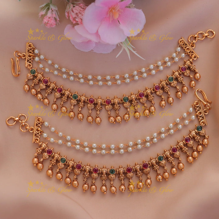 Elegant Pearl Gold Earchain - Perfect for Special Occasions