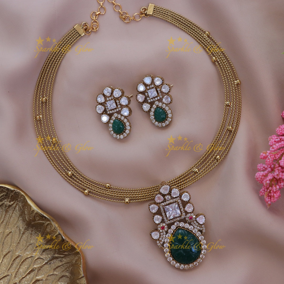 Victorian Floral Drop Necklace - Elegance Redefined