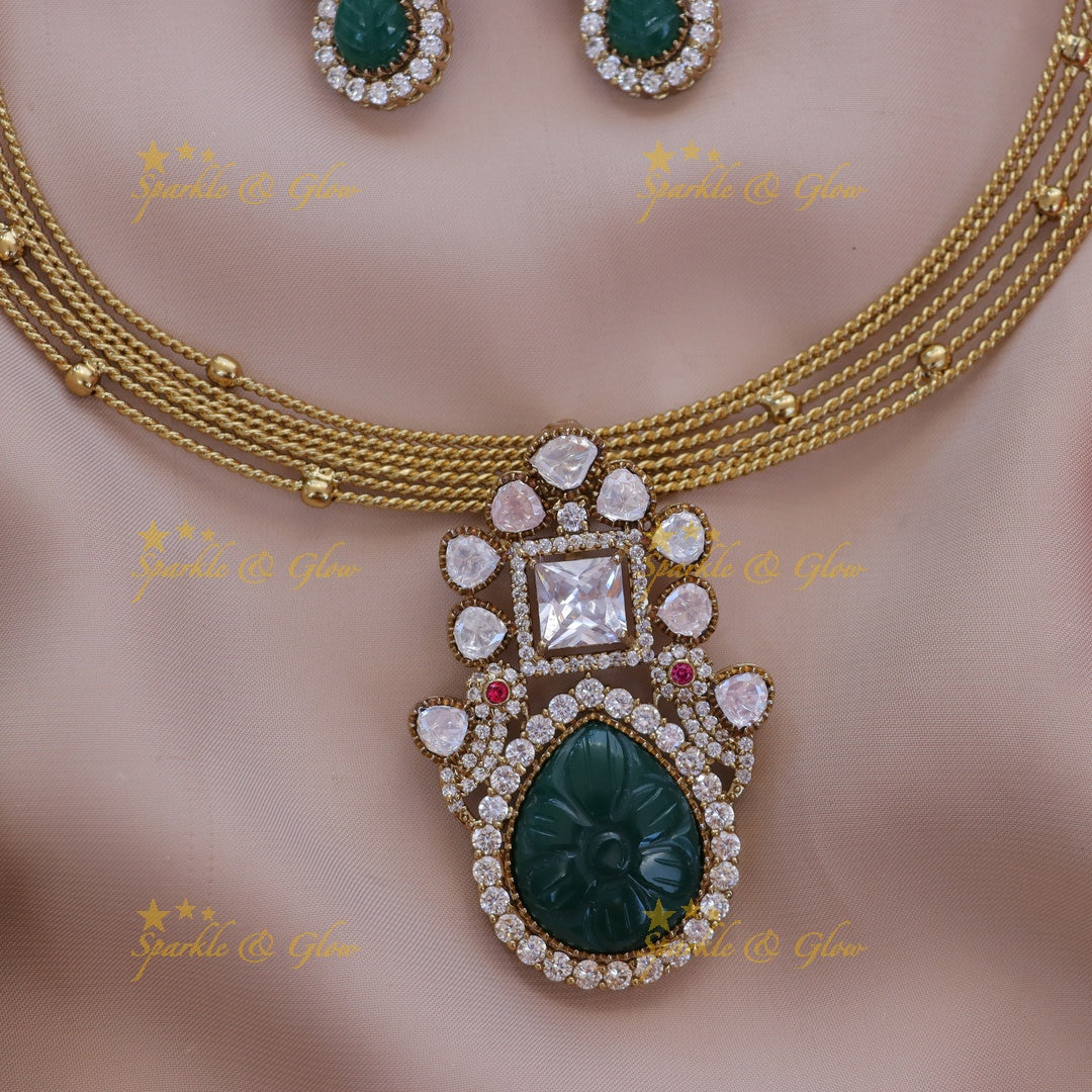 Victorian Floral Drop Necklace - Elegance Redefined