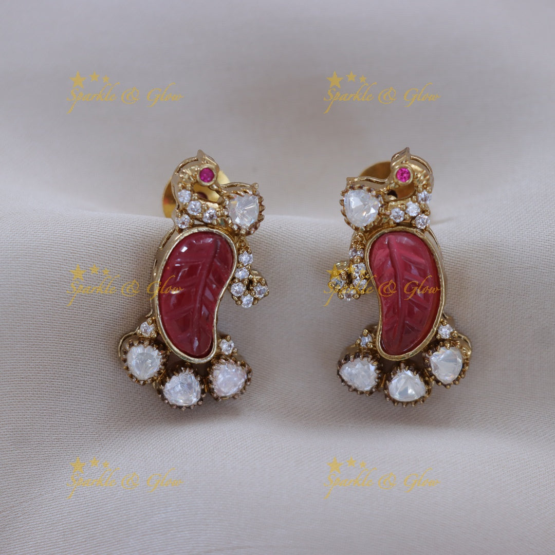 Mango Peacock Necklace - Elegant Festive Jewellery