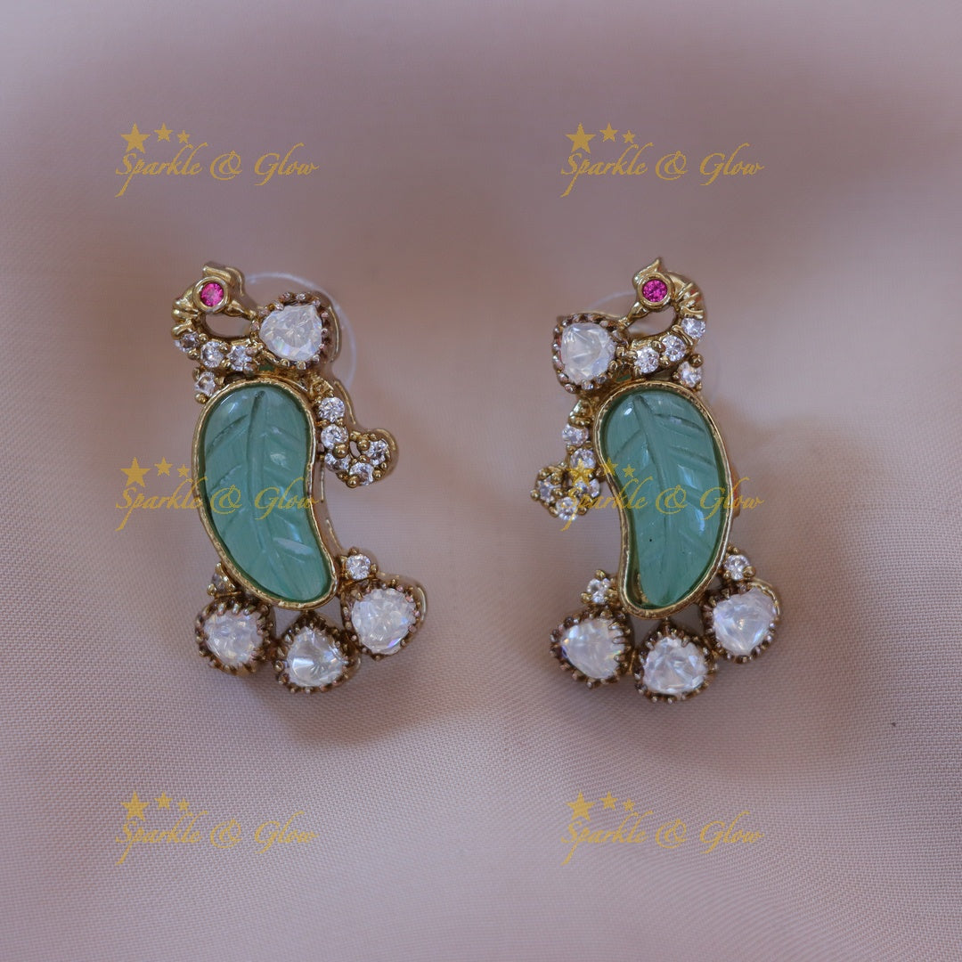 Mango Peacock Necklace - Elegant Festive Jewellery