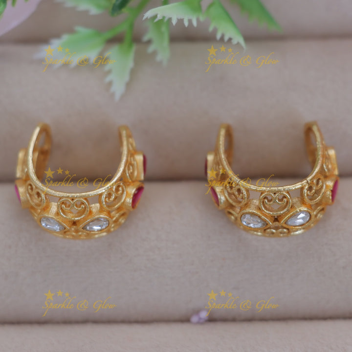 Radiant Gold Bugadi Earrings for Weddings & Festivals