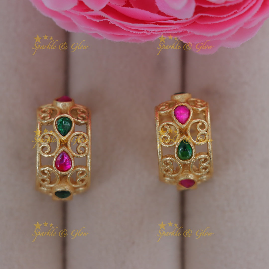 Radiant Gold Bugadi Earrings for Weddings & Festivals