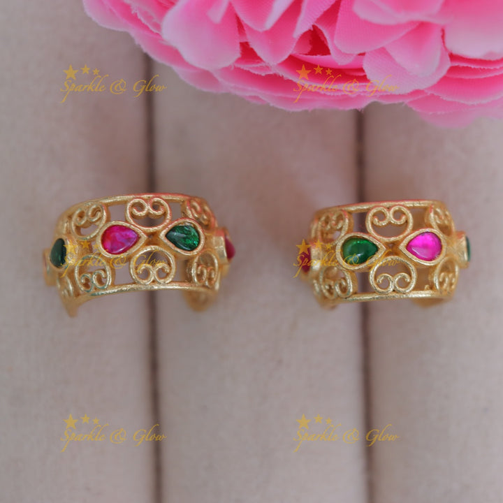 Radiant Gold Bugadi Earrings for Weddings & Festivals