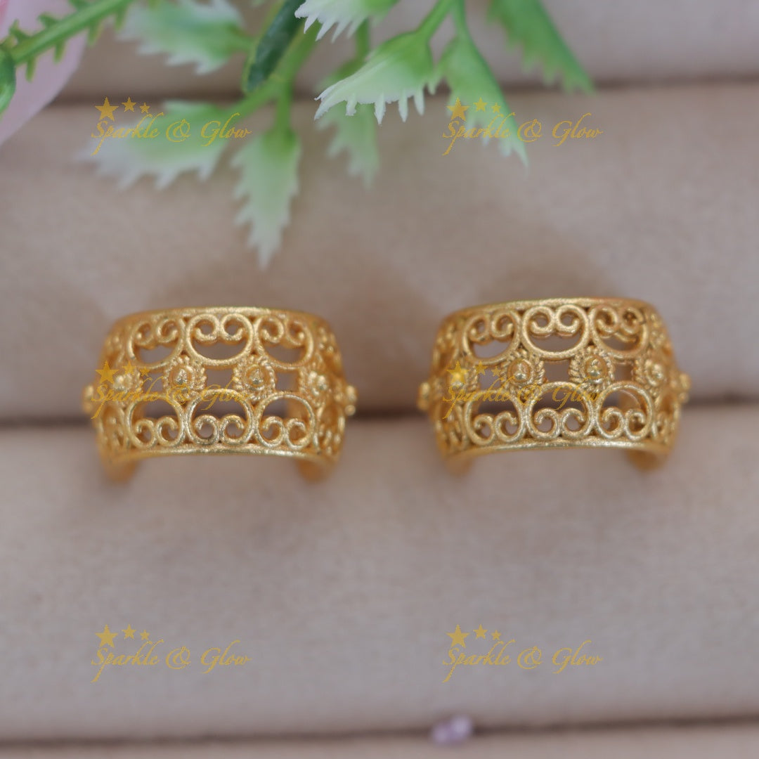 Timeless Gold Bugadi Earrings for Special Celebrations