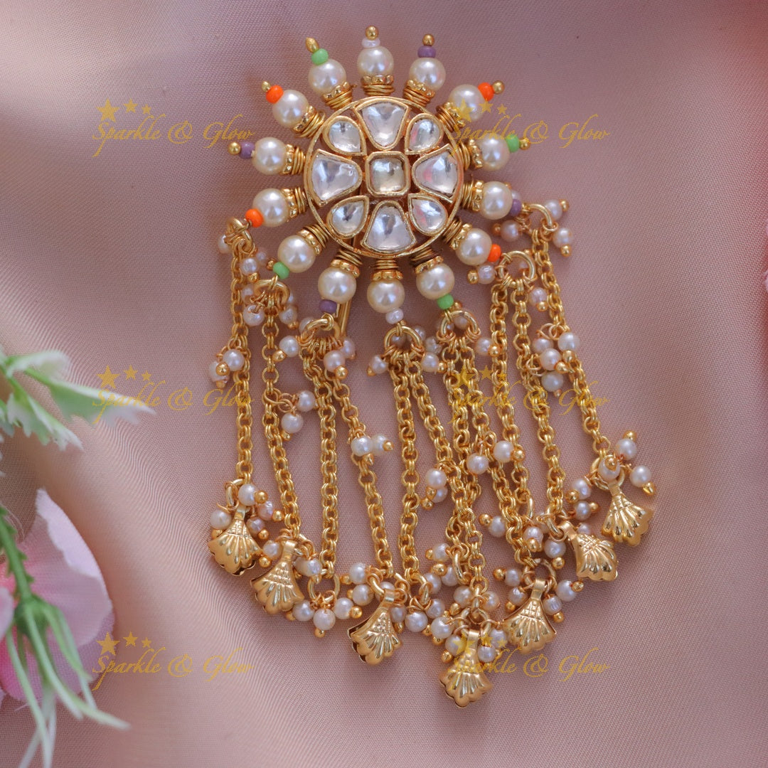 Exquisite Gold Pearl Hairpin for Festive Celebrations