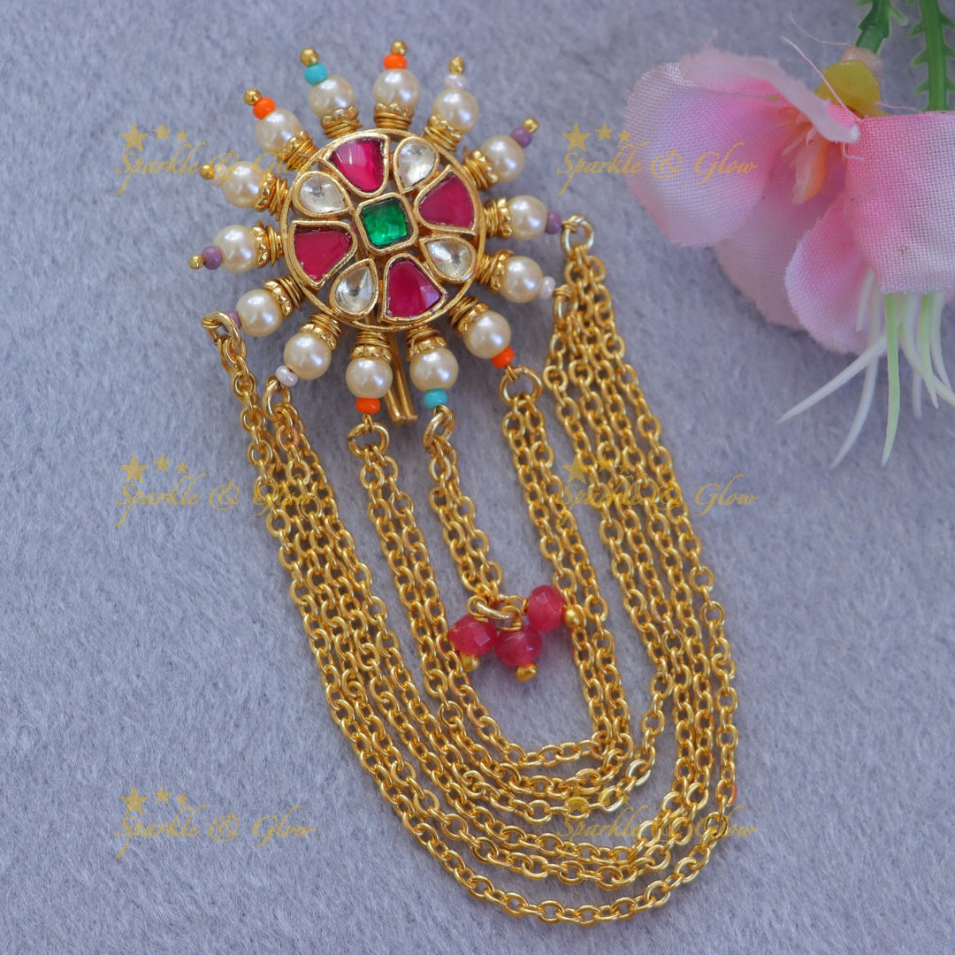 Exquisite Floral Gold Hair Chain for Elegant Occasions