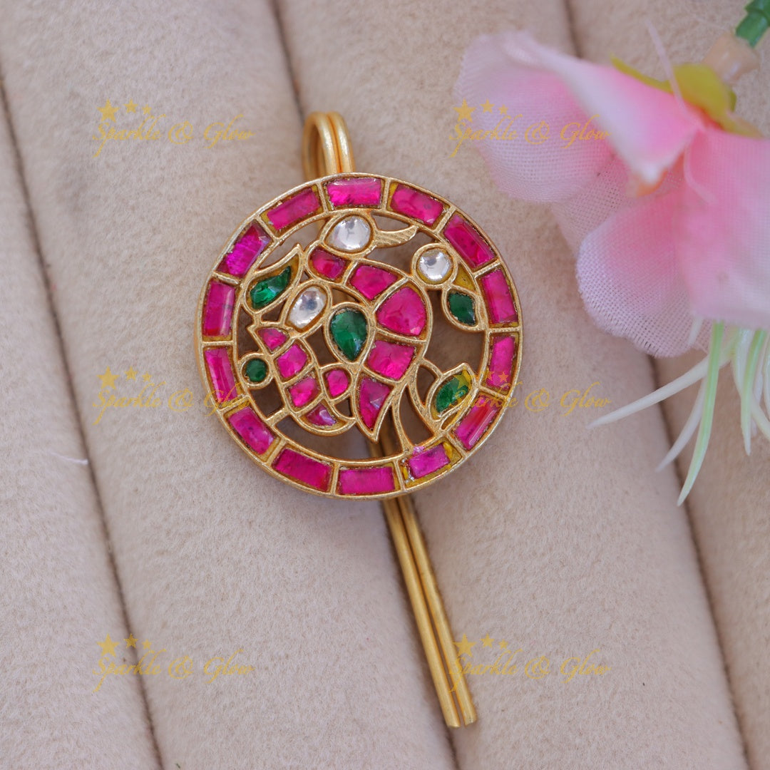 Exquisite Peacock Jadabilla Hairpin for Festive Elegance