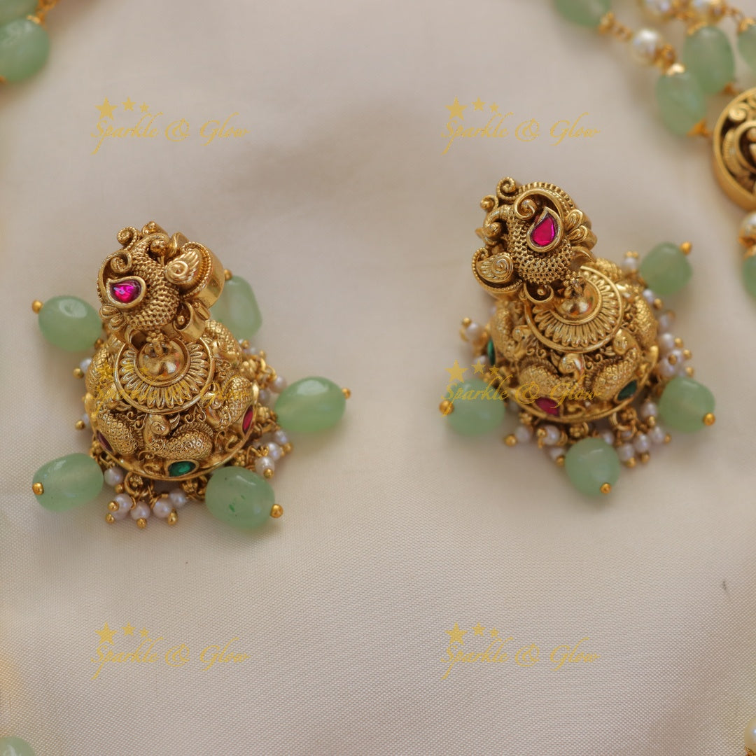 Exquisite Lakshmi Temple Necklace Set - Premium Jewellery