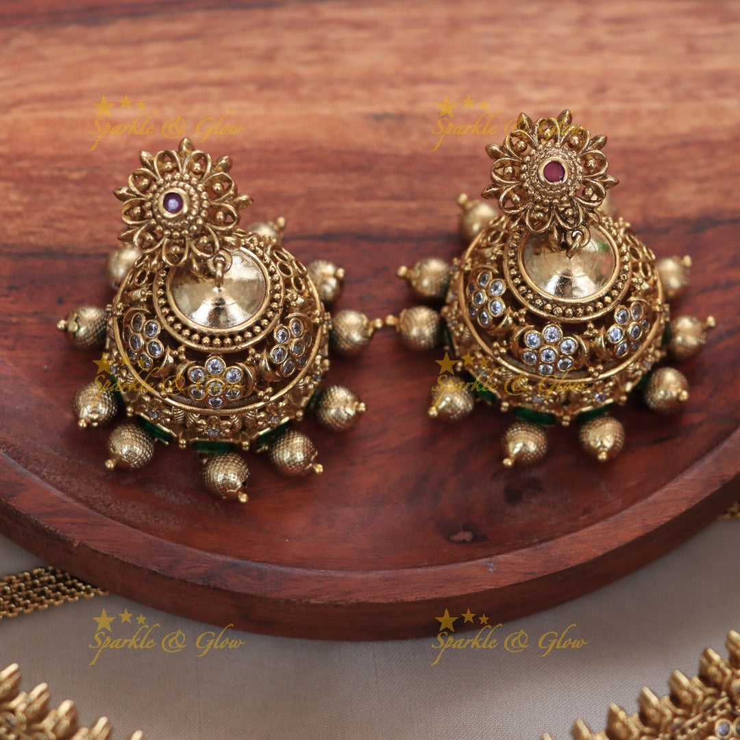 Gold Floral Bridal Choker Necklace for Weddings