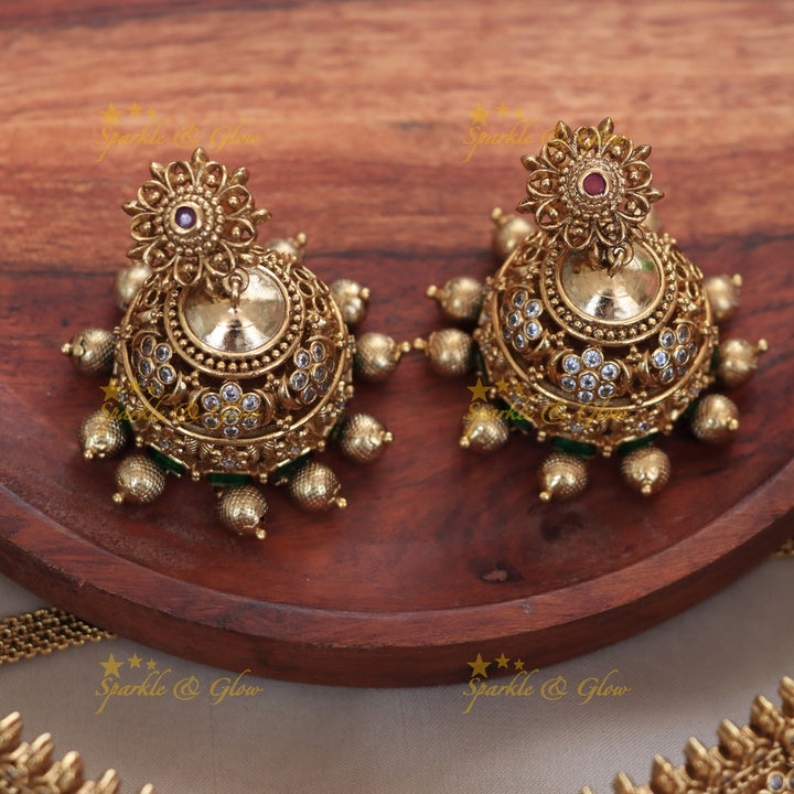 Gold Floral Bridal Choker Necklace for Weddings