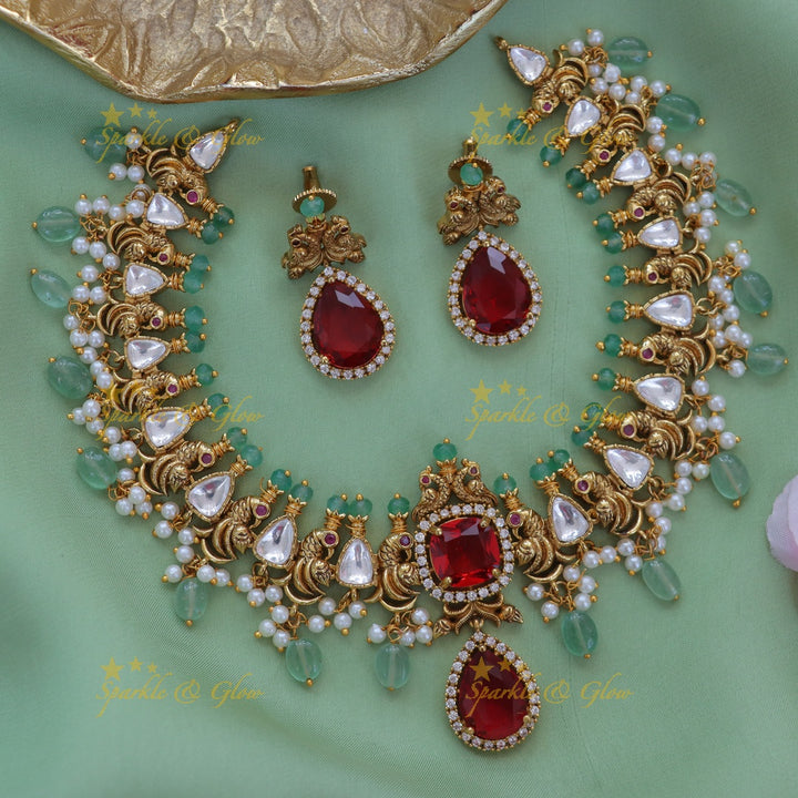 Elegant Wedding Peacock Necklace - Festive Collection
