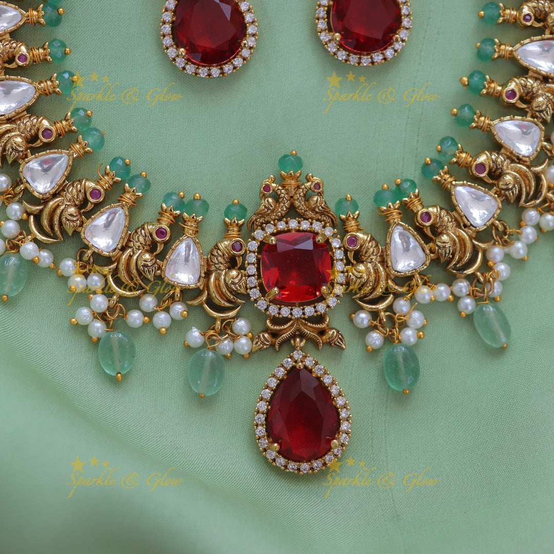 Elegant Wedding Peacock Necklace - Festive Collection