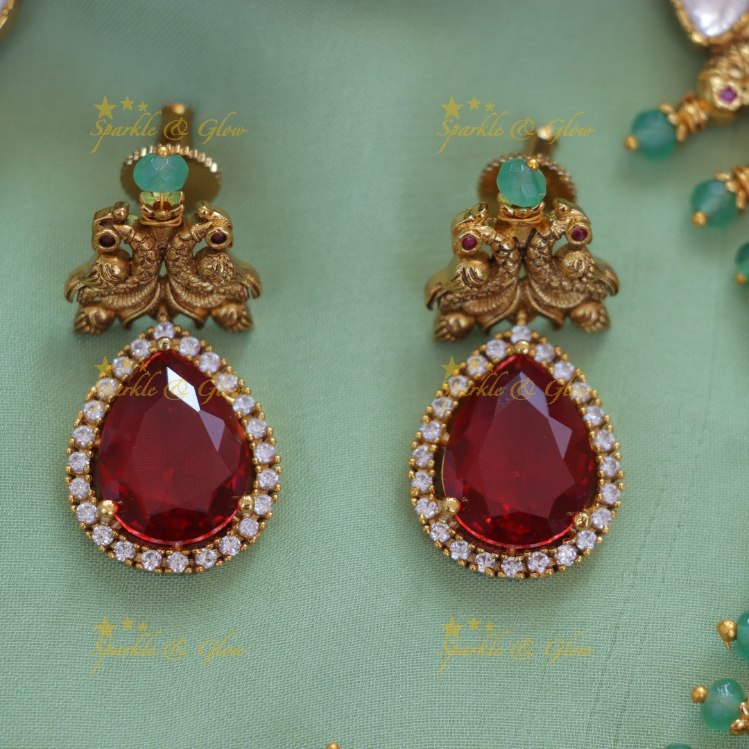 Elegant Wedding Peacock Necklace - Festive Collection