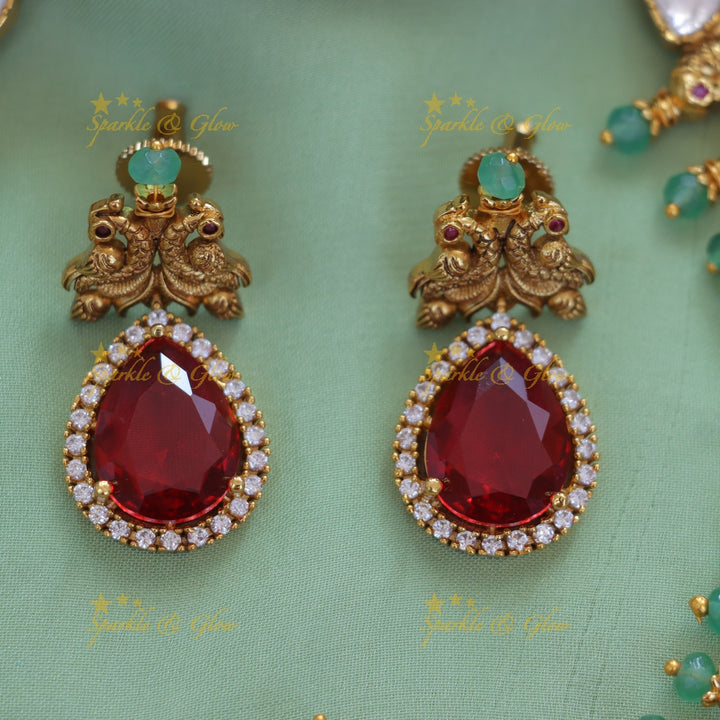 Elegant Wedding Peacock Necklace - Festive Collection