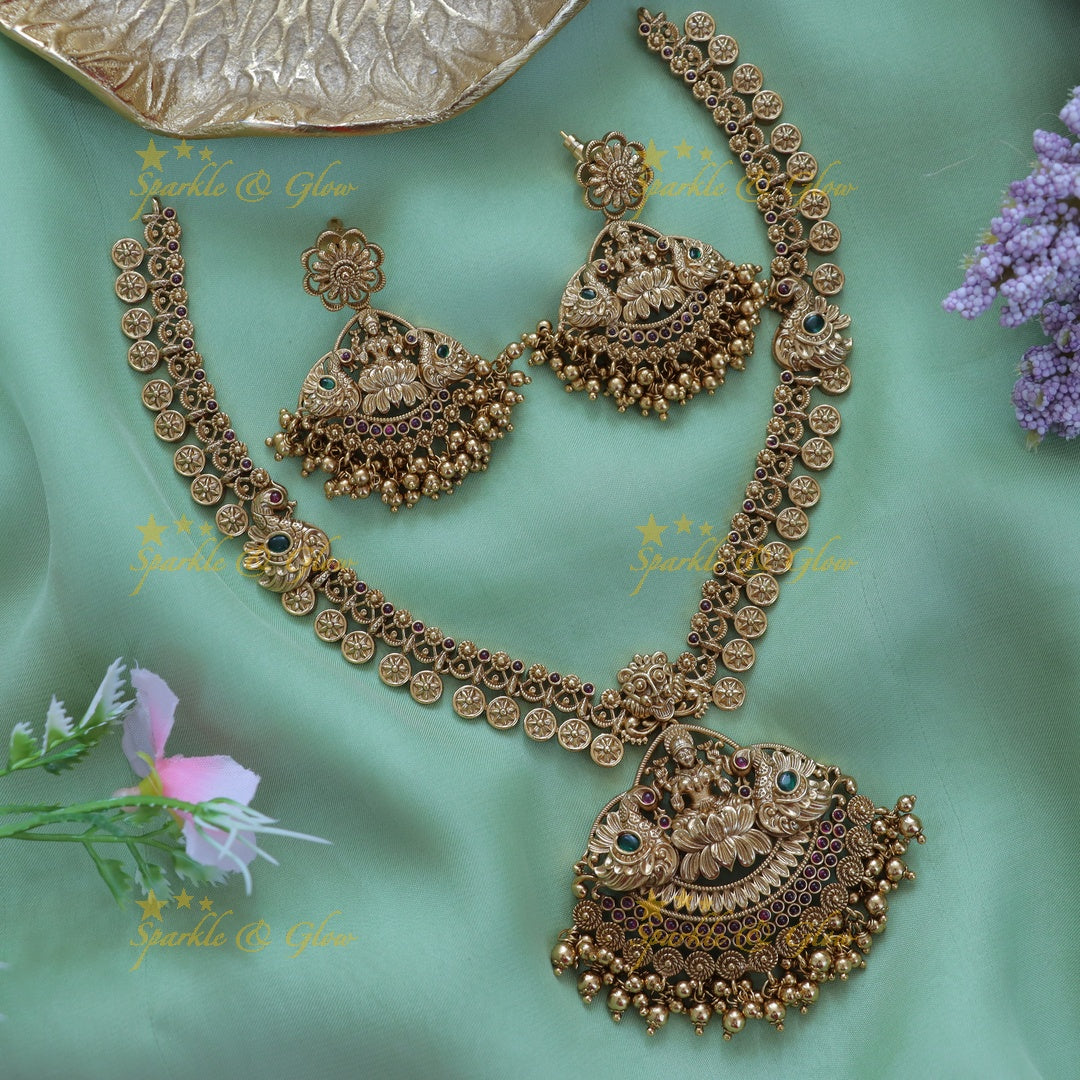 Exquisite Floral Peacock Necklace for Brides
