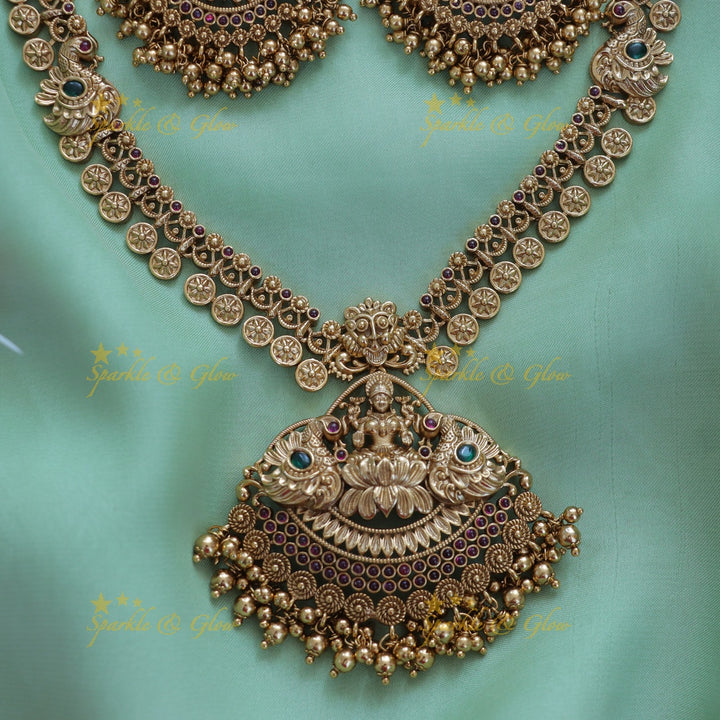 Exquisite Floral Peacock Necklace for Brides
