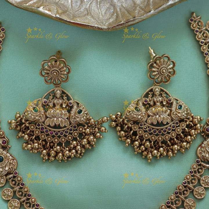 Exquisite Floral Peacock Necklace for Brides