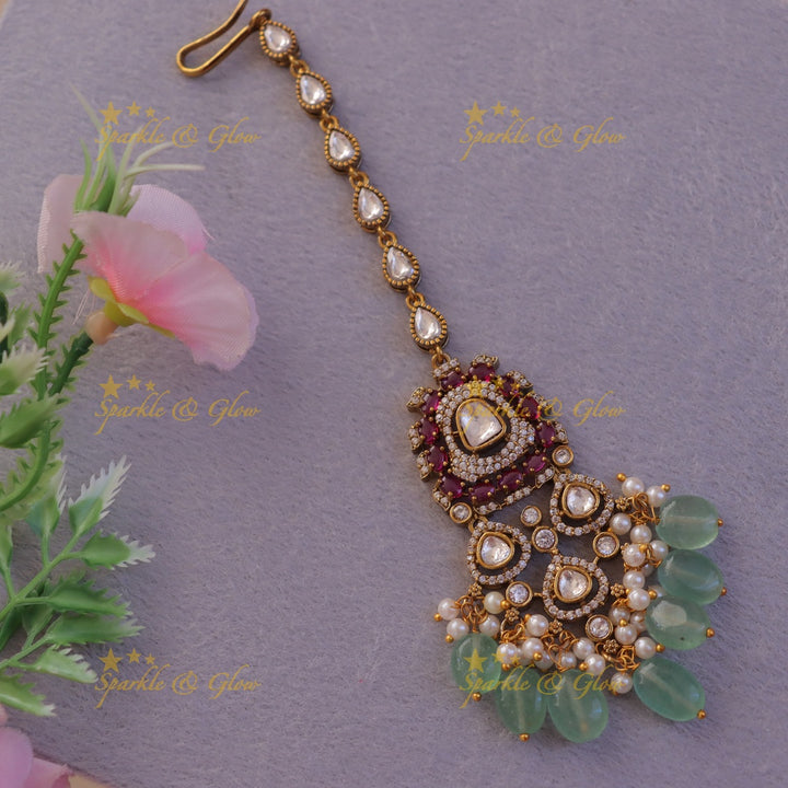 Exquisite Green Beads Necklace Set – Perfect for Weddings