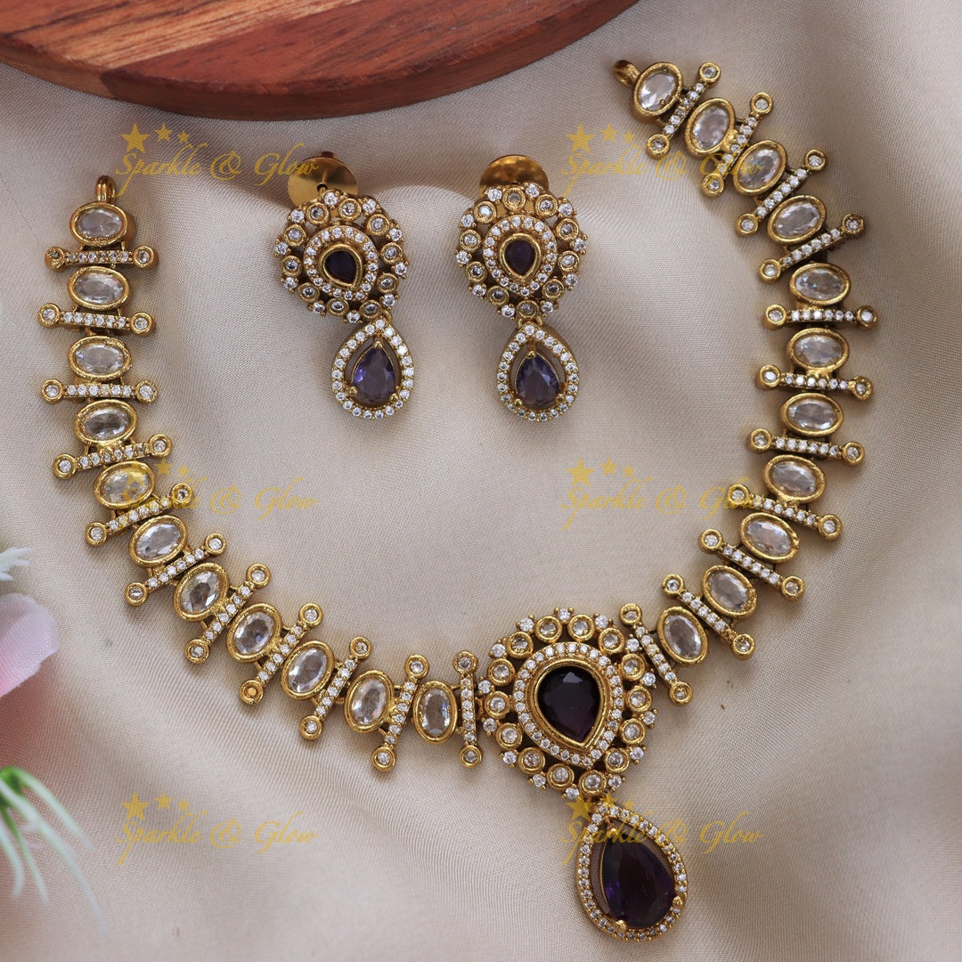 Exquisite Gold Necklace Set for Weddings | Sparkle & Glow