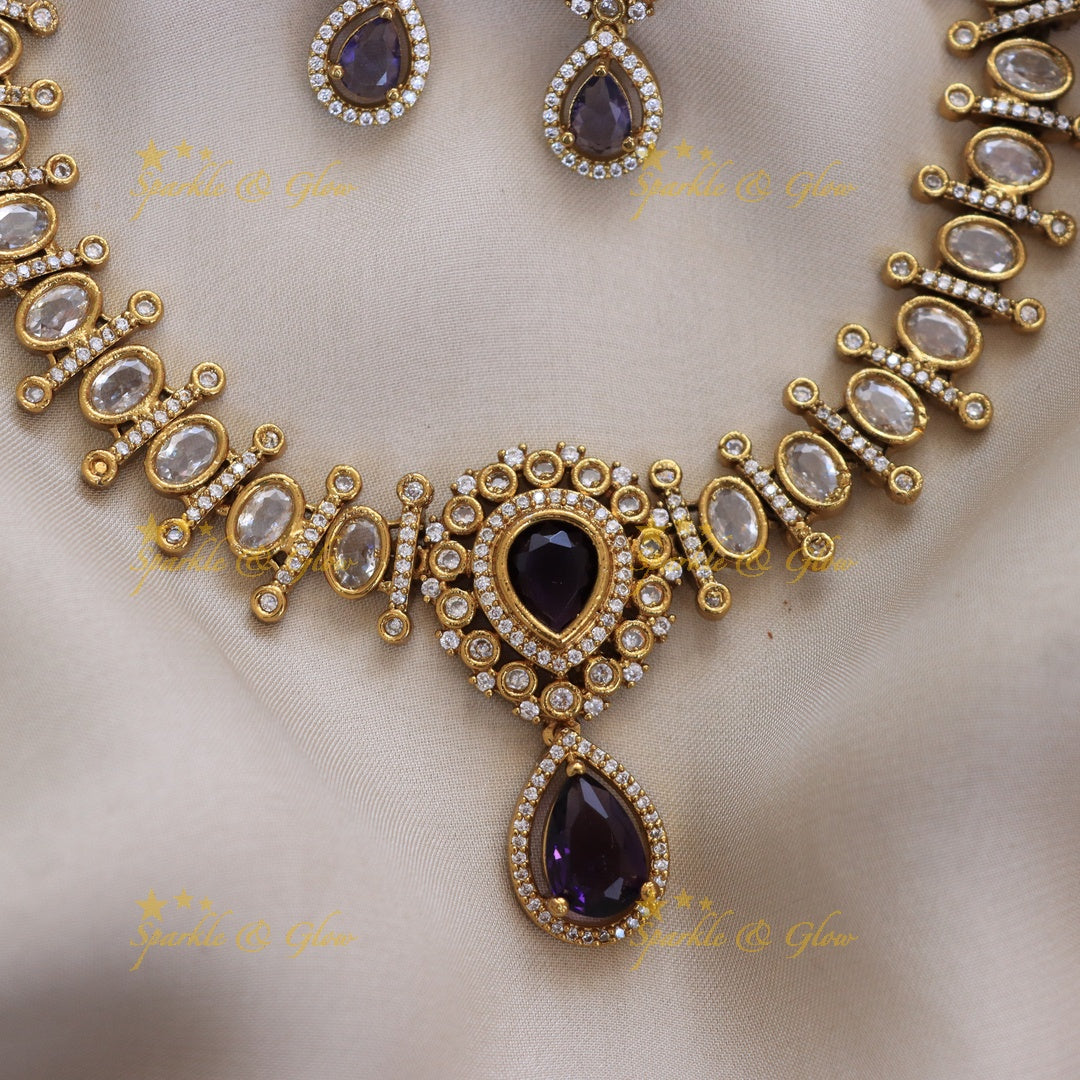 Exquisite Gold Necklace Set for Weddings | Sparkle & Glow