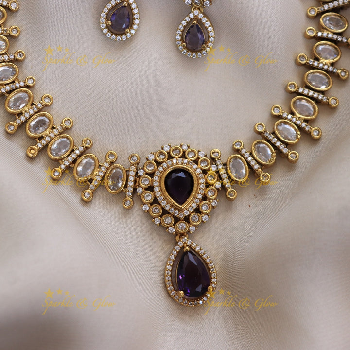 Exquisite Gold Necklace Set for Weddings | Sparkle & Glow