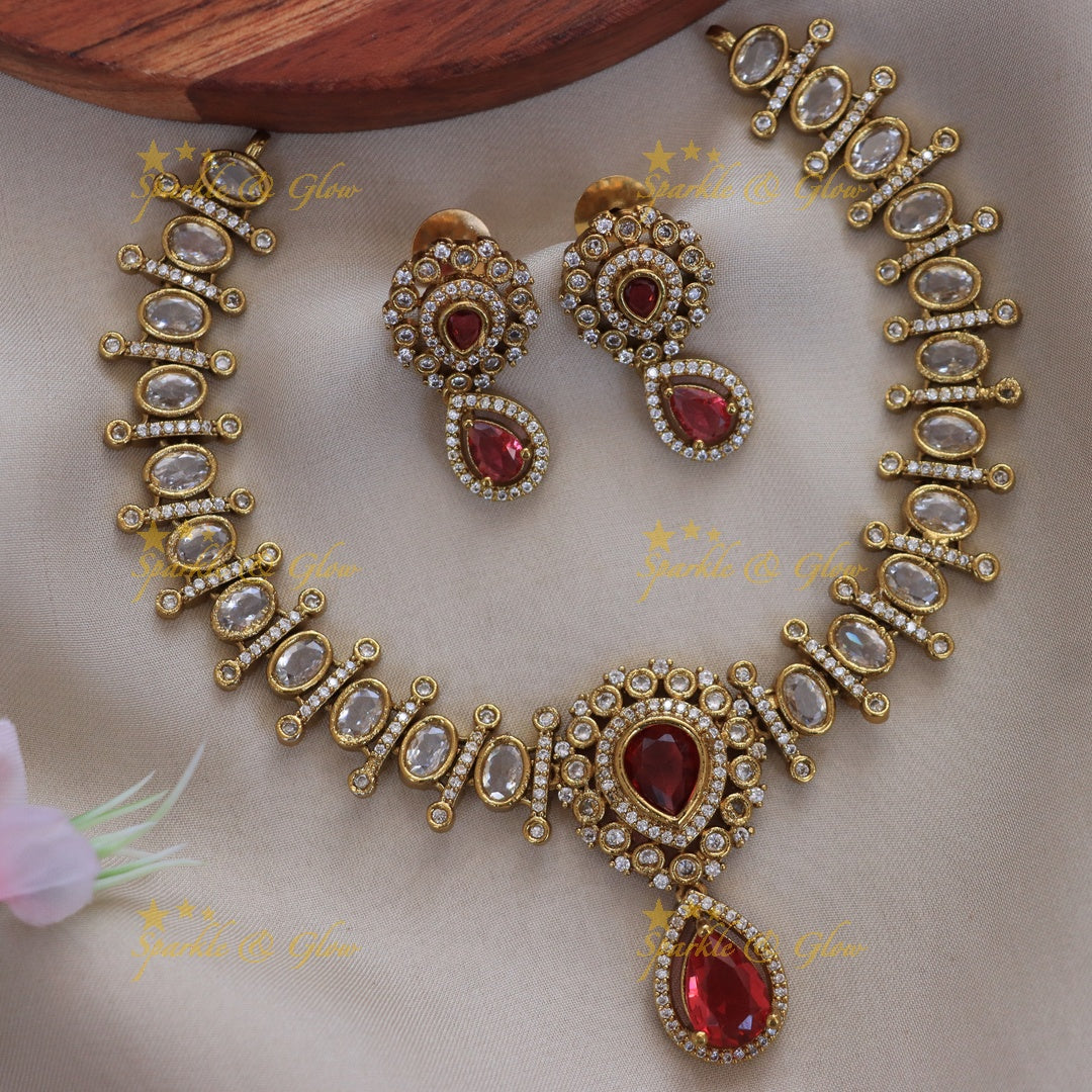 Exquisite Gold Necklace Set for Weddings | Sparkle & Glow