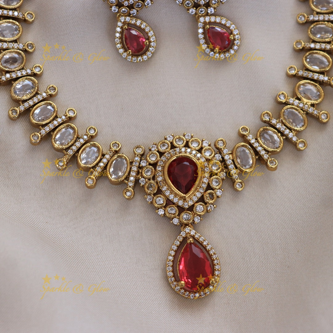 Exquisite Gold Necklace Set for Weddings | Sparkle & Glow