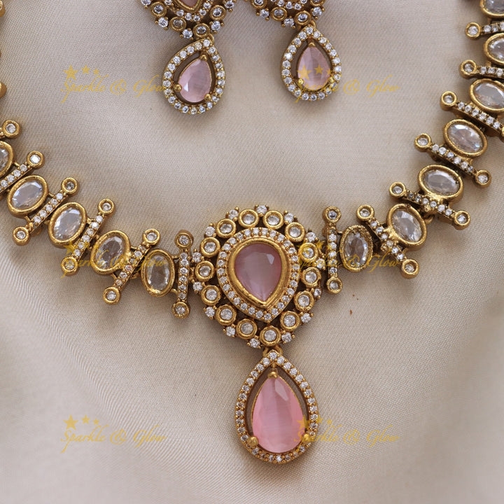Exquisite Gold Necklace Set for Weddings | Sparkle & Glow