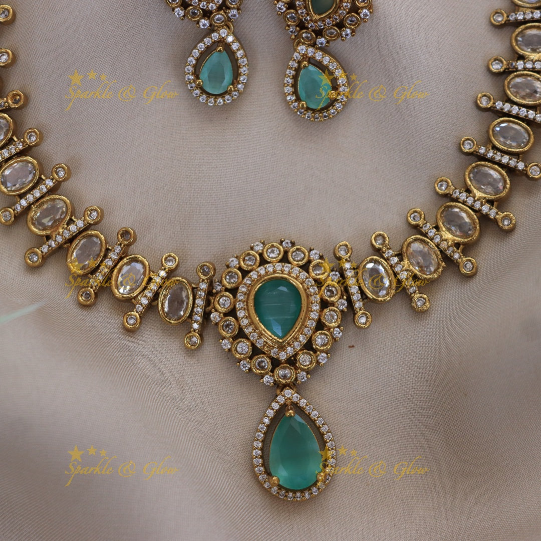 Exquisite Gold Necklace Set for Weddings | Sparkle & Glow
